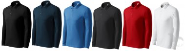 Adler 221 Pique Polo LS poloko�e�a p�nska biela